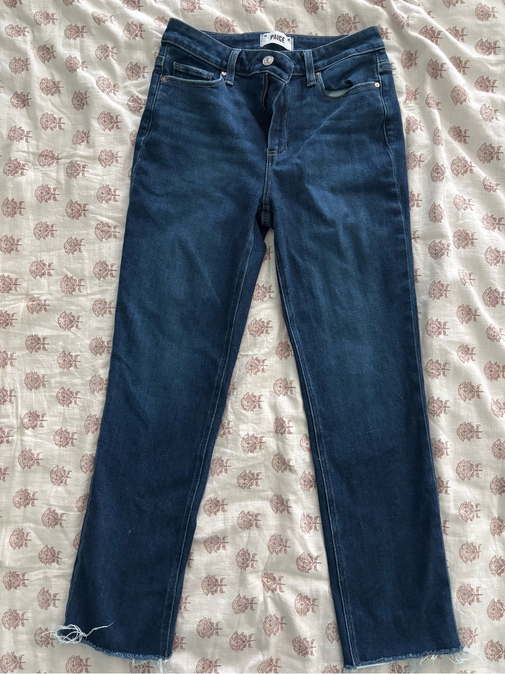 PAIGE Cindy High Rise Ankle Straight Jeans